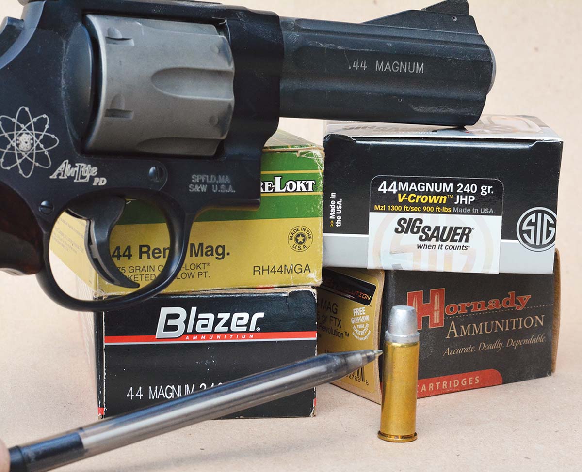 Obtaining a very heavy bullet pull and roll crimp will prevent bullets from jumping crimp in the Smith & Wesson 329PD 44 Magnum.